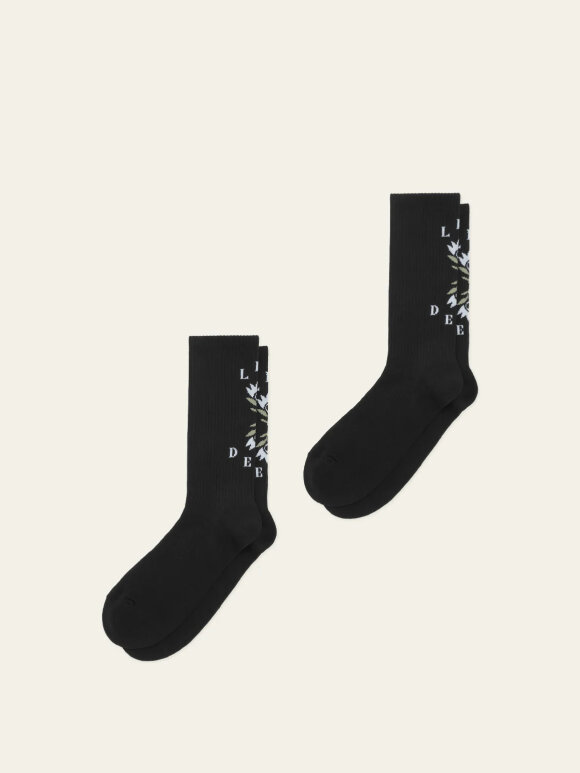 Les  Deux Copenhagen - Les Deux LOGO FLOWER SOCKS 2-P