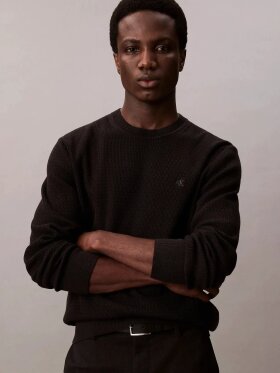 Calvin Klein LS TEXTURED COTTON CREWNK SWEATER