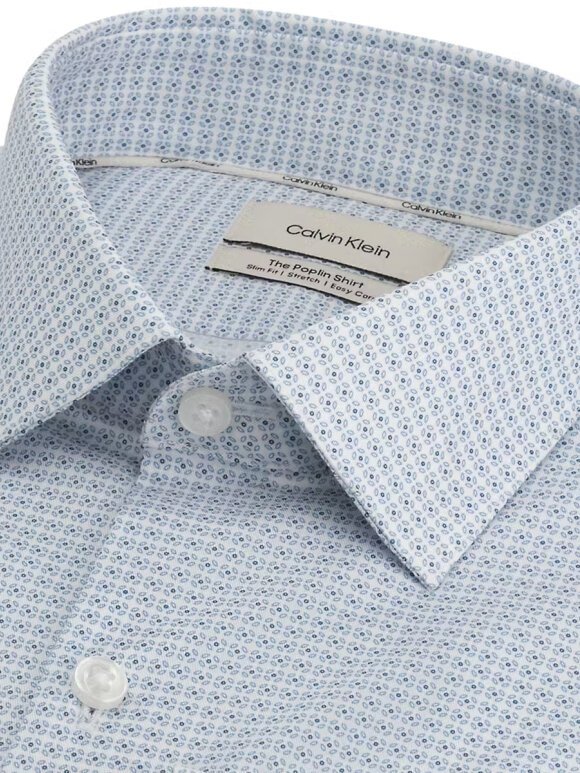 Calvin Klein - Calvin Klein SLIM ESNTL POPLIN STR PRT