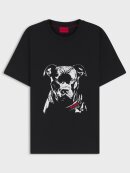 HUGO MENSWEAR - HUGO Cotton-jersey T-shirt with dog artwork