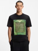 HUGO MENSWEAR - HUGO Cotton-jersey T-shirt with maze print