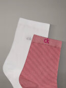 CALVIN KLEIN WOMEN - Calvin Klein WOMEN SHORT SOCK 2P STRUCTURE