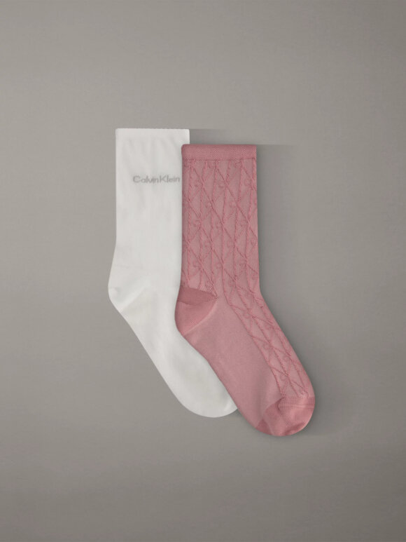 CALVIN KLEIN WOMEN - Calvin Klein WOMEN SOCK 2P EMBLEM AOP