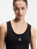 HUGO WOMENSWEAR - HUGO WOMEN COTTON-BLEND JERSEY MIDI DRESS WITH STACKED LOGO