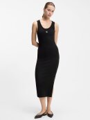 HUGO WOMENSWEAR - HUGO WOMEN COTTON-BLEND JERSEY MIDI DRESS WITH STACKED LOGO