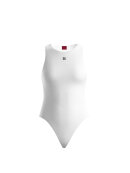 HUGO WOMENSWEAR - HUGO WOMEN STRETCH-JERSEY BODYSUIT WITH STACKED LOGO