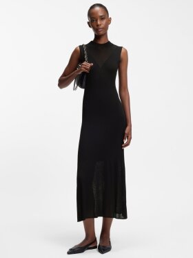 HUGO WOMEN IBBED DRESS WITH COLOUR-BLOCKED EFFECT