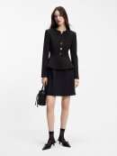 HUGO WOMENSWEAR - HUGO WOMEN REGULAR-FIT JACKET IN CREPE FABRIC WITH PEPLUM HEM