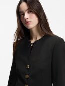 HUGO WOMENSWEAR - HUGO WOMEN REGULAR-FIT JACKET IN CREPE FABRIC WITH PEPLUM HEM
