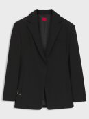 HUGO WOMENSWEAR - HUGO WOMEN RELAXED-FIT BLAZER IN SEERSUCKER WITH CHAIN BELT