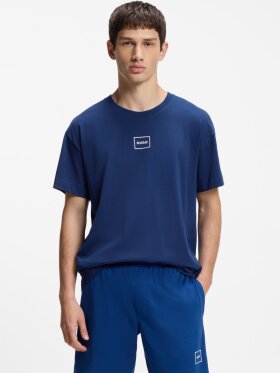 HUGO Stretch-cotton T-shirt with logo print