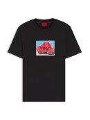 HUGO MENSWEAR - HUGO Cotton-jersey T-shirt with biker-inspired artwork