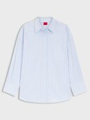 HUGO WOMENSWEAR - HUGO Women Oversized-fit blouse in striped cotton poplin