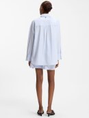 HUGO WOMENSWEAR - HUGO Women Oversized-fit blouse in striped cotton poplin