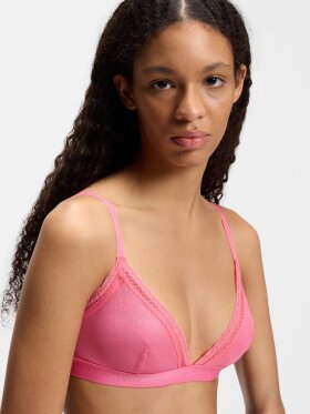 HUGO Women Lace triangle bra with logo waistband