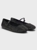 HUGO WOMENSWEAR - HUGO Women Sparkle-mesh ballerina pumps with buckled strap HUGO WOMENSWEAR - HUGO Women Sparkle-mesh ballerina pumps with buckled strap