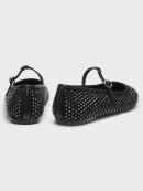 HUGO WOMENSWEAR - HUGO Women Sparkle-mesh ballerina pumps with buckled strap HUGO WOMENSWEAR - HUGO Women Sparkle-mesh ballerina pumps with buckled strap