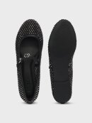 HUGO WOMENSWEAR - HUGO Women Sparkle-mesh ballerina pumps with buckled strap HUGO WOMENSWEAR - HUGO Women Sparkle-mesh ballerina pumps with buckled strap