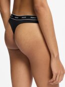 HUGO WOMENSWEAR - HUGO Women Three-pack of stretch-cotton thongs with logo details