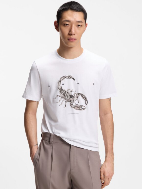 HUGO MENSWEAR - HUGO Cotton-jersey T-shirt with spaced-out logo