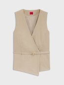 HUGO WOMENSWEAR - HUGO Women Belted regular-fit vest in cotton and hemp