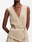 HUGO WOMENSWEAR - HUGO Women Belted regular-fit vest in cotton and hemp