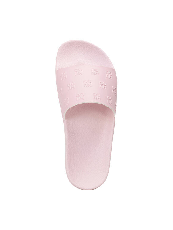 HUGO WOMENSWEAR - HUGO Women Slides with repeat stacked-logo uppers