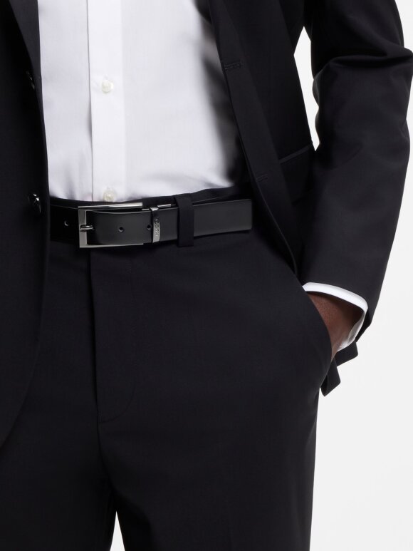 HUGO MENSWEAR - HUGO Reversible leather belt with branded keeper