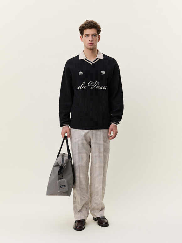 Les Deux Copenhagen - Les Deux Waffle LS Football Jersey Les Deux Copenhagen - Les Deux Waffle LS Football Jersey