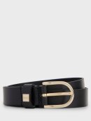 BOSS WOMENSWEAR - BOSS Italian-leather belt with gold-tone buckle BOSS WOMENSWEAR - BOSS Italian-leather belt with gold-tone buckle