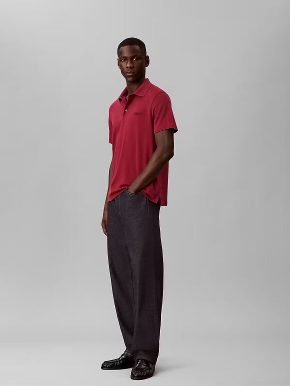 Calvin Klein - Calvin Klein SS SLIM SUPIMA LOGO PATCH POLO