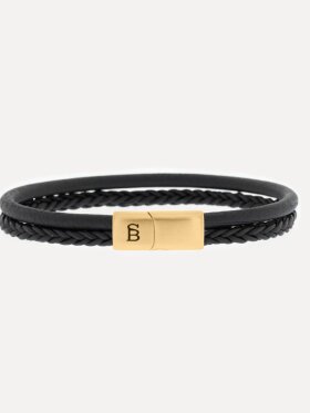 STEEL & BARNET LEATHER BRACELET DENBY