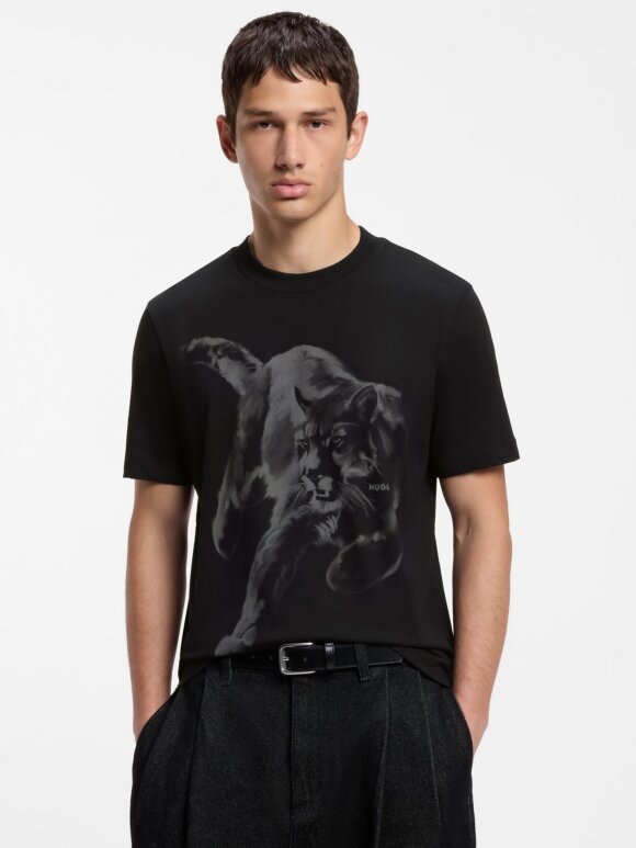 HUGO MENSWEAR - HUGO Men COTTON-JERSEY T-SHIRT WITH GRAPHIC PRINT HUGO MENSWEAR - HUGO Men COTTON-JERSEY T-SHIRT WITH GRAPHIC PRINT