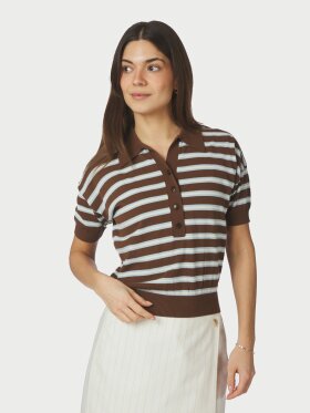 Neo Noir Emira Knit Polo Top