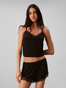 CALVIN KLEIN WOMEN RIB LACE SHORT