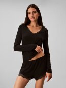 CALVIN KLEIN WOMEN - CALVIN KLEIN WOMEN MODAL RIB WITH LACE LS TOP
