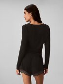 CALVIN KLEIN WOMEN - CALVIN KLEIN WOMEN MODAL RIB WITH LACE LS TOP