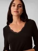 CALVIN KLEIN WOMEN - CALVIN KLEIN WOMEN MODAL RIB WITH LACE LS TOP