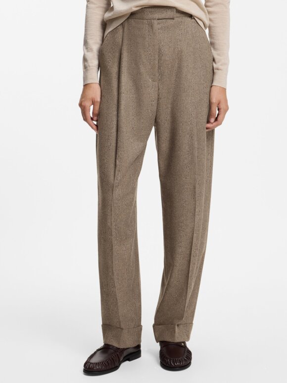 BOSS WOMENSWEAR - BOSS Relaxed-fit trousers in textured stretch fabric BOSS WOMENSWEAR - BOSS Relaxed-fit trousers in textured stretch fabric