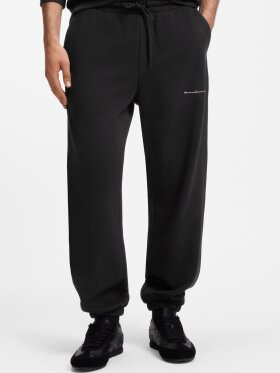 HUGO Relaxed-fit cotton trousers with streetwear logo