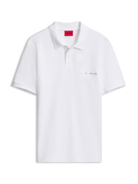 HUGO Polo shirt in cotton piqué with logo detail