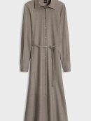 BOSS WOMENSWEAR - BOSS BELTED FLANNEL SHIRT DRESS WITH WOOL AND LINEN BOSS WOMENSWEAR - BOSS BELTED FLANNEL SHIRT DRESS WITH WOOL AND LINEN