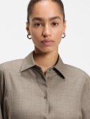 BOSS WOMENSWEAR - BOSS BELTED FLANNEL SHIRT DRESS WITH WOOL AND LINEN BOSS WOMENSWEAR - BOSS BELTED FLANNEL SHIRT DRESS WITH WOOL AND LINEN