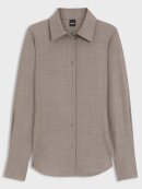 BOSS WOMENSWEAR - BOSS SLIM-FIT BLOUSE IN FLANNEL WITH WOOL AND LINEN