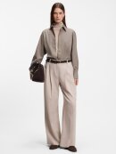 BOSS WOMENSWEAR - BOSS SLIM-FIT BLOUSE IN FLANNEL WITH WOOL AND LINEN