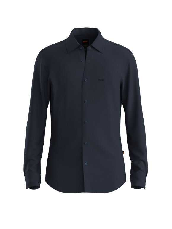 BOSS Men - BOSS Men SLIM-FIT SHIRT IN MELANGE COTTON JERSEY BOSS Men - BOSS Men SLIM-FIT SHIRT IN MELANGE COTTON JERSEY