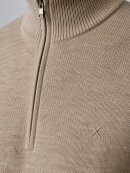 Clean Cut Copenhagen - Clean Cut MERINO HALF ZIP KNIT Clean Cut Copenhagen - Clean Cut MERINO HALF ZIP KNIT