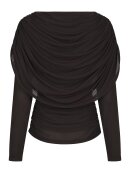 Neo Noir - Neo Noir Lottuna Drapy Mesh Blouse