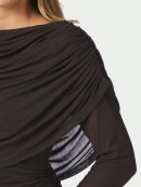Neo Noir - Neo Noir Lottuna Drapy Mesh Blouse