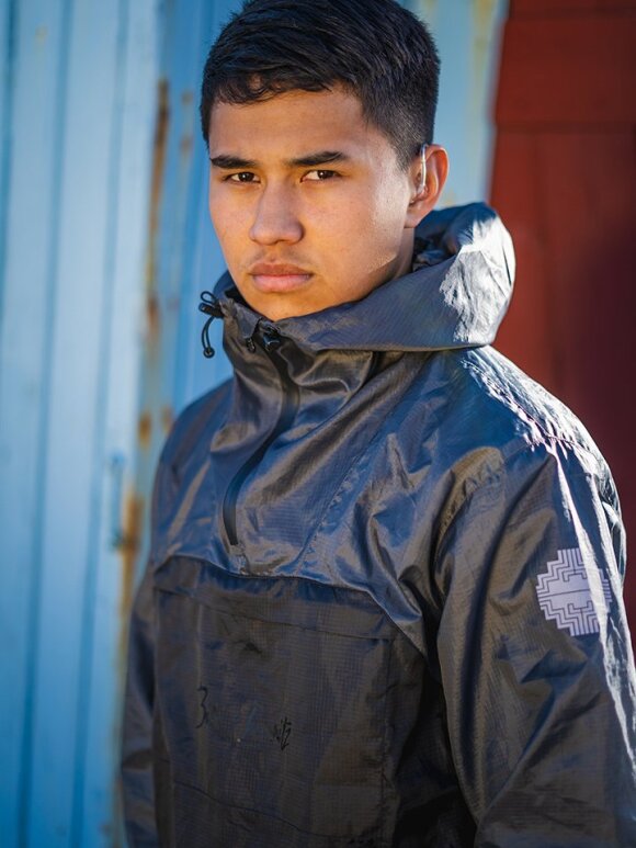 Rib-stop circle anorak